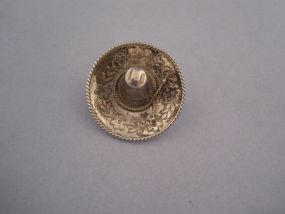 Small Sombrero Sterling Broach.
