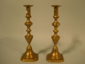 Pair of Brass Candle Stick Holders