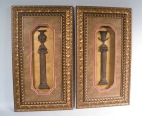 Pair of Decorative Wall Pictures with Matting