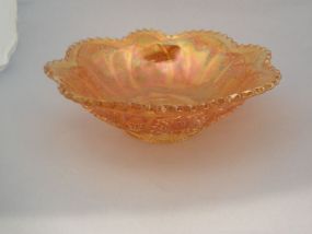 Collection of 44 Pieces of Marigold Carnival Glass