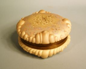 Large, Rare Wave Crest Glass "Baroque Shell" Box