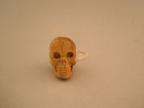 Human Skull carved from Steller Sea Cow Bone