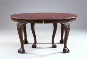 Chippendale-Style Cherry and Mahogany Dining Table