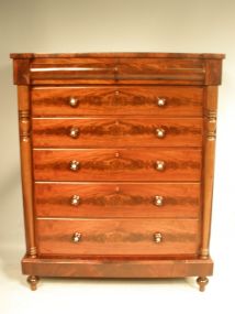 Flame Mahogany Tall Chest