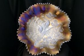 Fenton Glass Amethyst Carnival Glass Bowl.