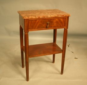 French Marble Top End Table