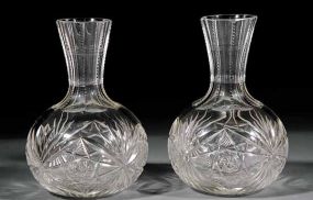 Pair of Cut Glass Water Carafes