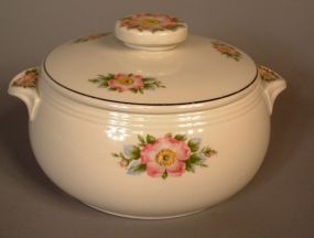 Hall China "Rose White" Covered Casserole