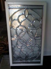 Pair of Leaded Glass Windows or Doors