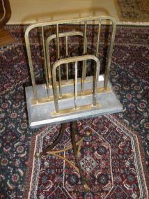 Rare Bronze and Slate Stand