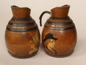 Pair of 18 Century English Treenware Vessels