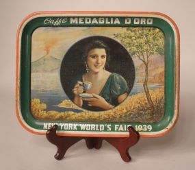 Caffe Medaglia D'Oro Metal Tray New York World's Fair 1939