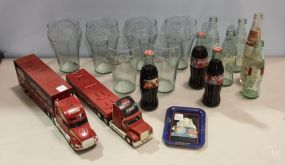 Group of Various Coca Cola Items