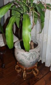 Oriental Fish Bowl on Stand