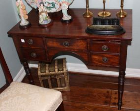 Cherry 1850s English Spindle Leg Desk