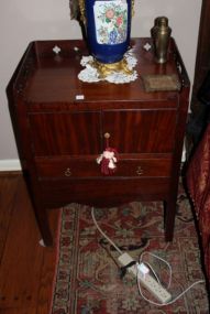 Mahogany Two Door One Drawer Stand