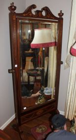 Early Inlaid Regency Chevel Mirror