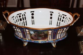 Large Old Paris Corbe Center Bowl