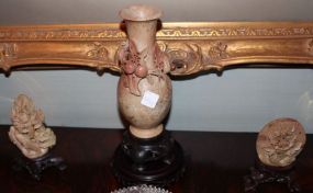 Three Pieces of Soapstone on Bases