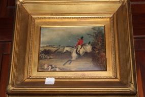 Small Hunting Scene Oil Painting