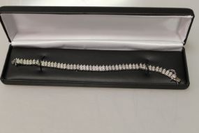 Large Diamond Tennis Bracelet