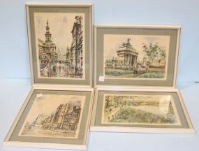 Group of Four French Art Prints