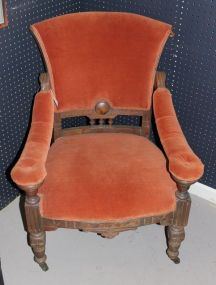 Walnut Victorian Parlor Chair