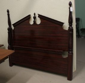 Mahogany Full Size Poster Bed, No Rails