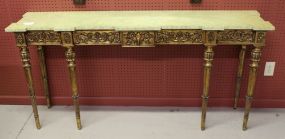 Caved Gold Entrance Table