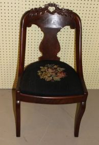 Mahogany Needlepoint Empire Chair
