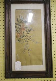 Oriental Flowers Painted on Fabric