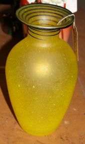 Yellow Art Glass Vase