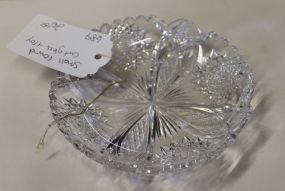 Small Round Cut Glass Tray