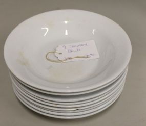Nine Ironstone Bowls