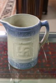 Blue and White Pitcher