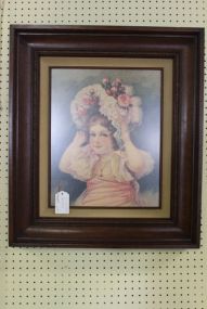 Walnut Frame with Victorian Print