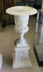 Cast Iron Lion Head Two Piece Urn