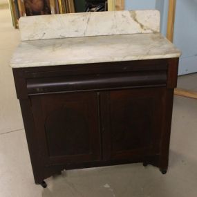 Mahogany Marble Top Washstand