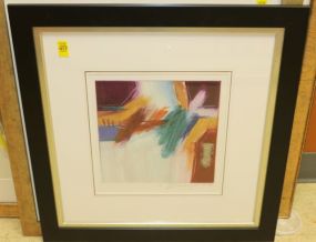 Ann Dergara Matted and Framed Original Abstract Art Signed
