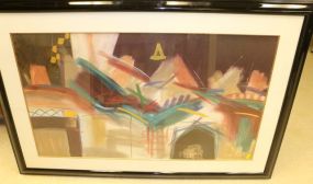 Large Ann Degara  Pastel and Paint