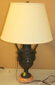 Lion Head Urn Style Lamp