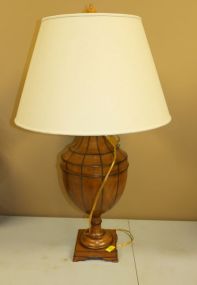 Leather Urn Shaped Lamp