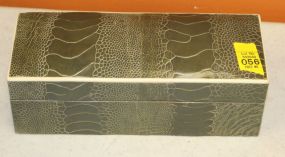 R & Y Augousti Paris Embossed Shagreen Box with Banded Inlay