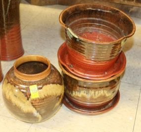 Three Pieces of Brandon Stoneware by Emmitt Collier