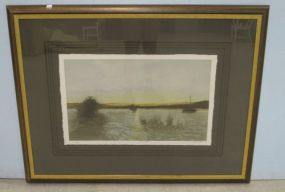 "Water's Edge" O. Cogga Signed and Numbered Giclee Print on Arches Paper with Certificate