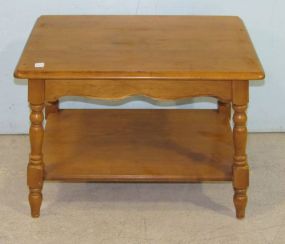 Two Tiered Maple Side Table