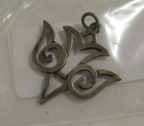 James Avery Marked Open Descending Dove Sterling Silver Pendant