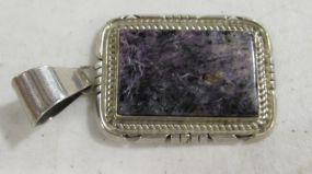 Navajo Native American Silversmith Jon McCray Sterling Silver and Stone Pendant