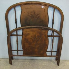 Twin Size Metal Bed with Rails