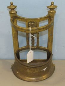 Brass Mottahedeh Reproduction Coal Tong Holder or Tender Holder